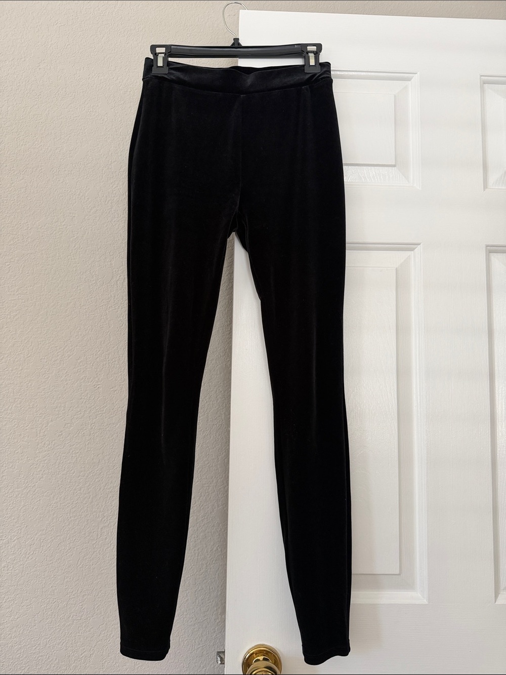 J. Crew Black Velvet Leggings